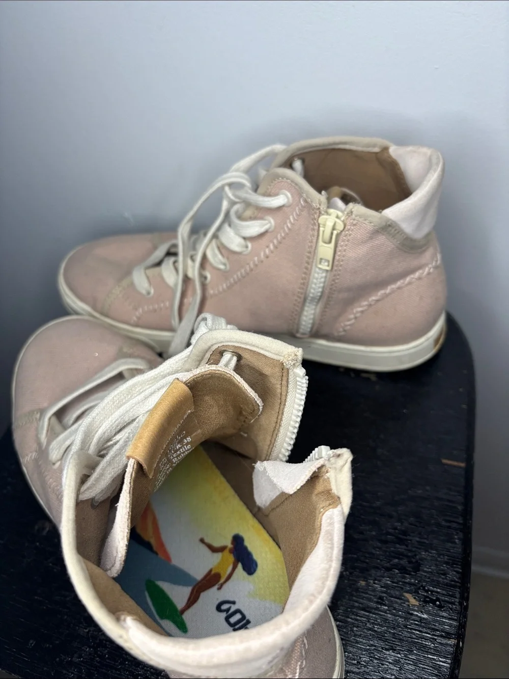 OluKai Women's High-Top Sneakers in Soft Pink